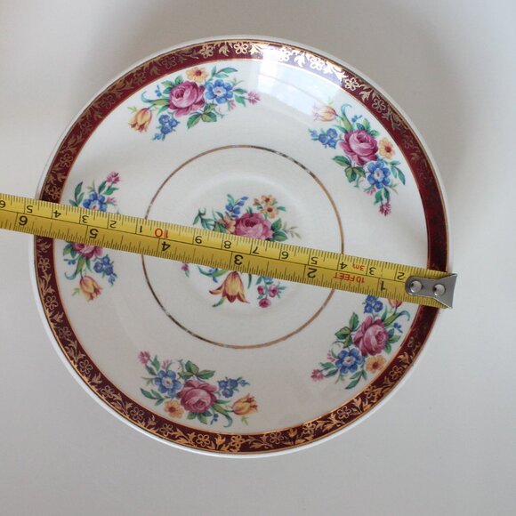 [SWINNERTONS] 3-Piece 22k Gold Tudor Rose Bowls/Saucers (Staffordshire, England) - Picture 14 of 14